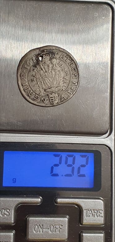 Numizmatika i filatelija: ☆ LEOPOLID I the Hogmouth Hungary King 1672 Silver Coin VI Kreuzer — 5