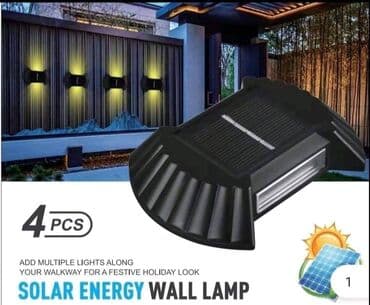 solarne lampe za dvorista: Solarna zidna lampa solarna zidna lampa Izvor svetlosti: 2LED/8LED — 4