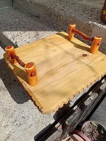 stari ramovi za slike: Drvena poslužavnik/tabla ručne izrade - Materijal: masivno drvo (pun — 5