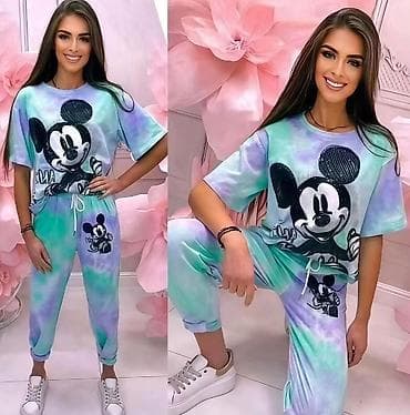 unit sport trenerke cena: Komplet siroka majica i donji deo trenerka sa Mickey motivom.Oversized — 7