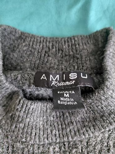 ski pantalone zenske: AMISU Knitwear džemper, sivi, veličina M (EU/US/CA). Mekan pleteni — 1