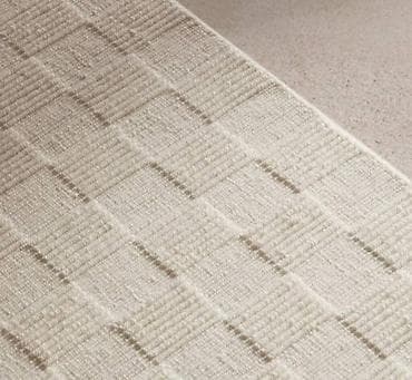 krpeni tepisi: Tepih – krem boja, reljefni geometrijski dezen Tepih beli 200x160cm- — 2