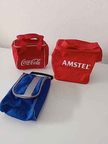 Set termo torbi/rančeva za hranu i piće – 3 komada - Dve crvene termo