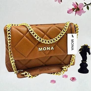 tokice za glavu: Torba MONA – elegantna ženska crossbody/ramena torba sa zlatnim lancem — 2