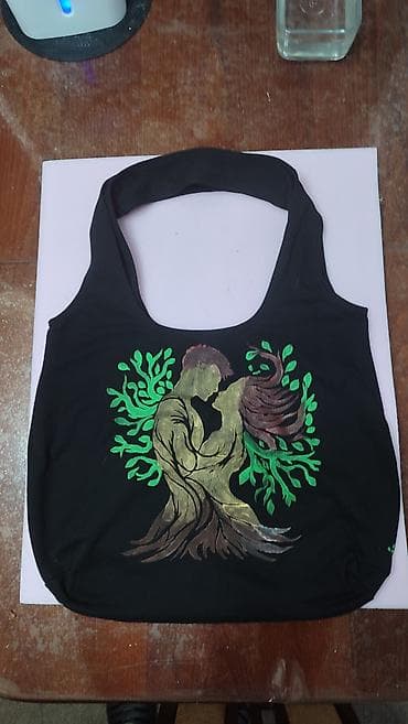 Unikatne ručno oslikane pamučne torbe preko ramena - Materijal