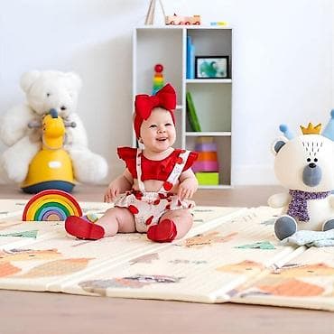 vrece za kolica: Dvostrani sklopivi podloga za bebe i decu – mekana, bezbedna i — 1