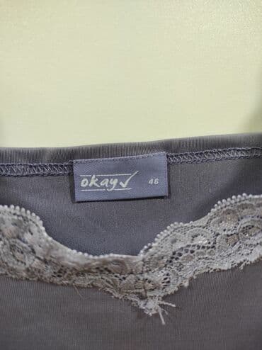 crop top c a: 3XL (EU 46), Poliester, bоја - Siva — 3