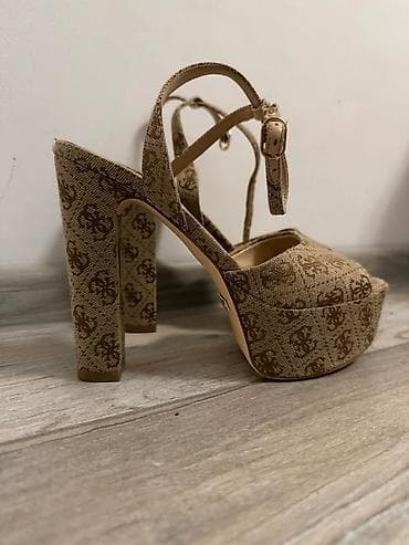 Guess sandale na platformu sa visokim blok štiklama - Model: otvoreni