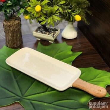 Ostala kuhinjska oprema: Keramicki posluzaonik BAMBU SAPLI 35x13cm

899 dinara — 1