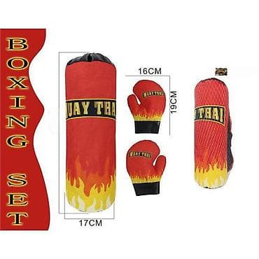 Boks set – Muay Thai motiv - Sadrži: džak za udaranje i par rukavica
