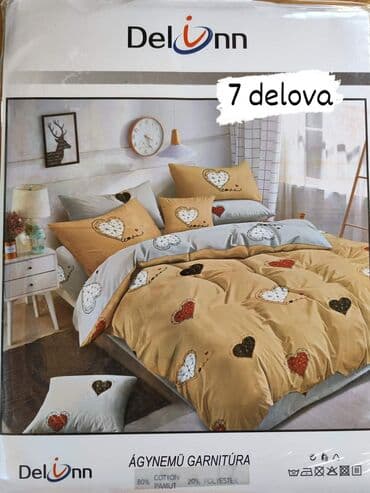 Posteljine pamuk Set sadrzi 7 delova: Cena: 3200 din Jorganska navlaka