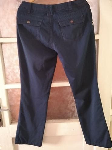farmerke sa tregerima muske: Pantalone – veličina M, tanke i letnje. Opis: - Boja: tamnoplava — 2