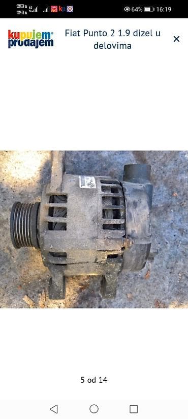 Water Transport: Fiat Punto II 1.9 JTD/dizel – u delovima Raspoloživi originalni — 5