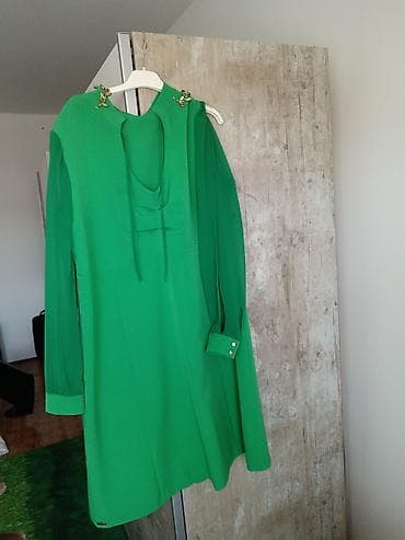 Dresses: Vogeli. Obucena jednom. Zelena elegantna haljina sa dugim rukavima i — 1