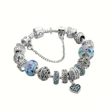 srebrne mindjuse sa swarovski kristalima: Charm bracelet — 4