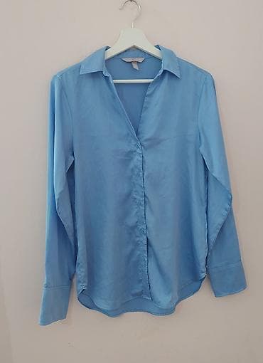 Shirts, blouses and tunics: Ženska košulja na dugmad, svetloplave boje. - Klasičan kragnasti model — 1