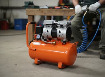 Kompresori za vazduh: Bešumni kompresor ABKS (NOVO) 🛠️ - Kapacitet: 25l - Snaga: 550W -