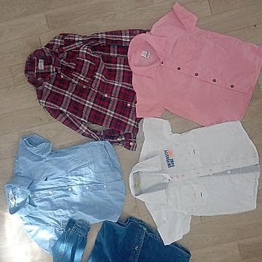 Paket muških košulja – razni modeli i boje - 5 komada: - Karirana