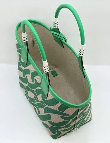 sinsay srebrna torbica: Torba – prostrani tote od platna i kože, zelena - Materijal — 2