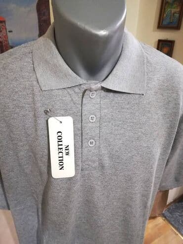 Majice: Nova muska pamucna majica sa kragnom Fashion 4XL. Vrlo dobra muska — 2