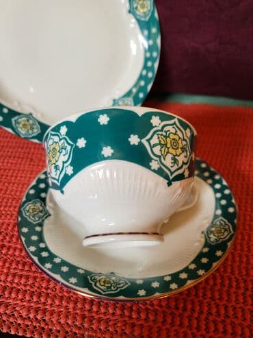 solje za caj: Set memacki porcelan Lettin 70te. Set perfektan. pozlata — 6