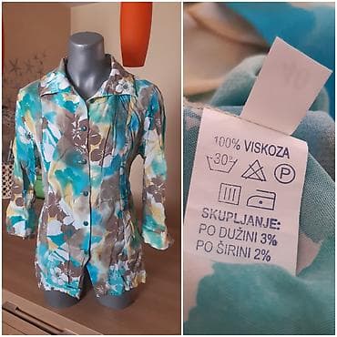 krem patike: Ženska košulja/tunika na kopčanje - Veličina: 40 - Materijal: 100% — 2