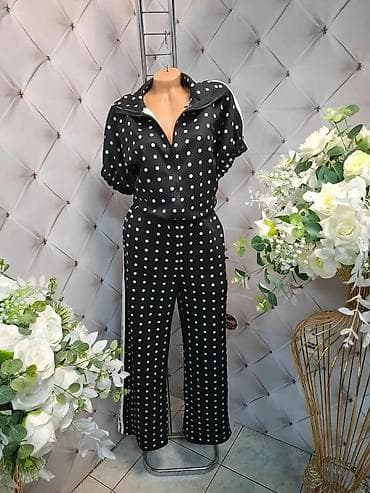 cipele ruma: Damski komplet sa tufnama – bluza sa rajsferšlusom i široke pantalone — 3