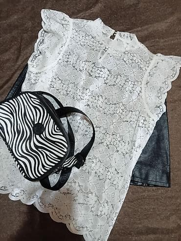 haljina s: Komplet odeće i aksesoara – 3 dela - Bluza JDY od bele čipke — 5