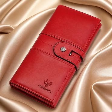 Elegantan ženski novčanik – crveni - Materijal: glatka