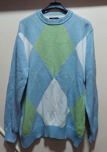 balenciaga dzemper: Džemper sa argyle dezenom - Model: klasičan džemper sa okruglim — 1