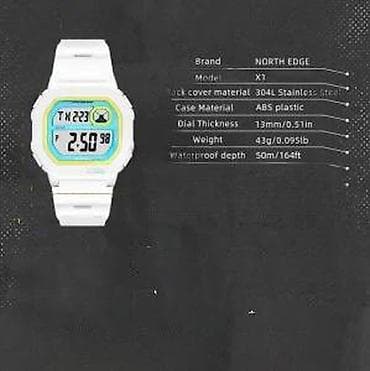 pametni sat y13: NORTH EDGE X1 - 42.6mm - Bela OPIS: Funkcije: Kalendar Alarm — 9