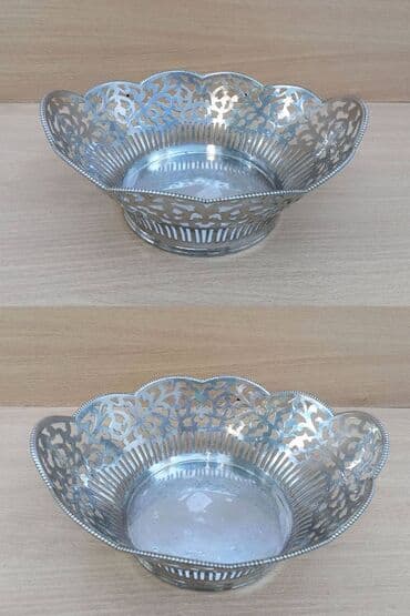 star wars kaciga: Posrebrena ovalna Činija sa radom 3 Posrebrena, ovalna manja Činija — 4