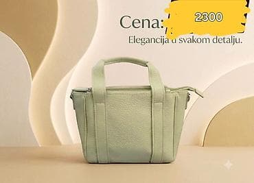 delije ruma: Tasna u pastelno zelenoj boji. - Materijal: teksturisana eko-koža sa — 1