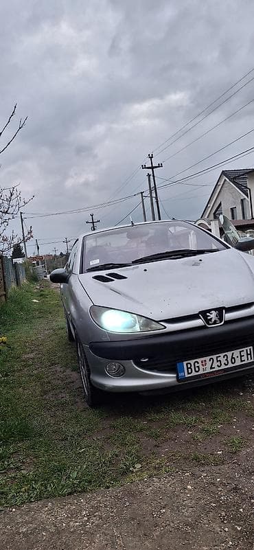 konjska kola: Peugeot 206 CC kabriolet, srebrna boja, kupe-kabrio sa tvrdim — 4