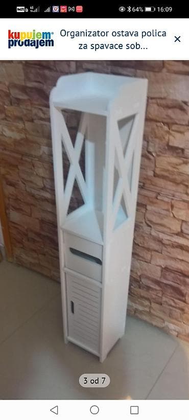 kolevke za bebe: Uski vertikalni organizator/polica – bela - Višenamenski uski toranj — 3