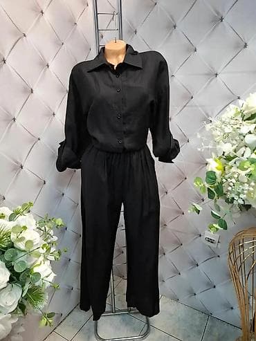 nike tech komplet: Ženski komplet košulja + pantalone sa širokim nogavicama - Model — 3