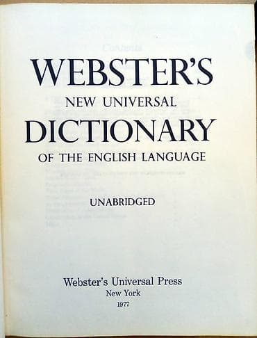 audio: Rečnik - Webster WEBSTER'S NEW UNIVERSAL DICTIONARY OF THE ENGLISH — 2