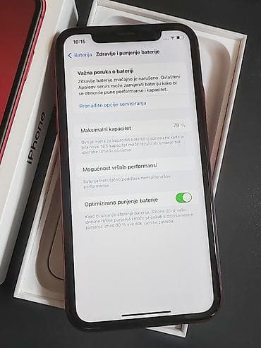 polovni telefoni iphone 17: IPhone XR, crvena boja (PRODUCT RED). U originalnoj kutiji. Ključne — 4