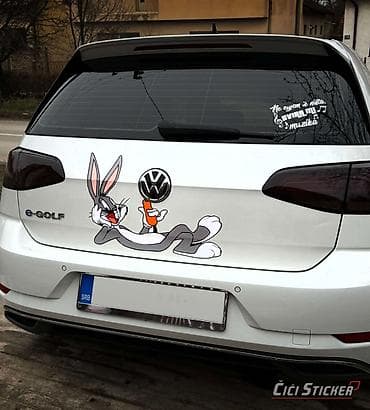 auto stakla: Dusko dugousko Nalepnica - Zec dusko dugosuko -2758 Dekorativna — 3