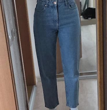 kisne pantalone: Ženske farmerke – visok struk, straight/cigarette kroj - Klasičan — 2