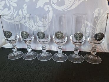 swarovski kristal cena: Case kristalno staklo za vino Zinnmunsen Nemacka iz 70,80ih. Case za — 11
