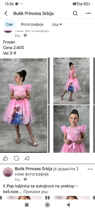 Dečija haljina inspirisana crtaćima – model sa širokom tutu suknjom od na lalafo.rs Dečija haljina inspirisana crtaćima – model sa širokom tutu suknjom od