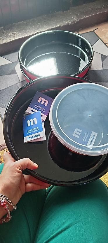 Posuđe: Metalac emajlirane tepsije – Coca‑Cola dizajn novo - Set okruglih — 4