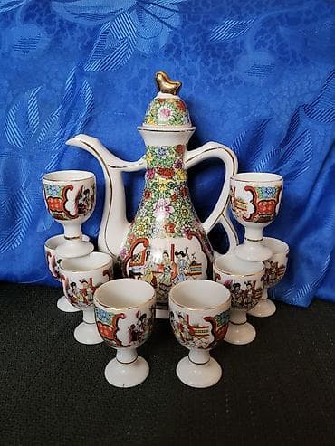 metalac leskovac: Porcelanski nov servis za zestoko pice iz 70ih godina Kina. Servis — 10
