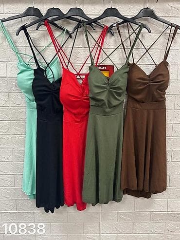 plasticna trska: ✅Ženska mini haljina na bretele sa vezivanjem na leđima
✅S M L — 6