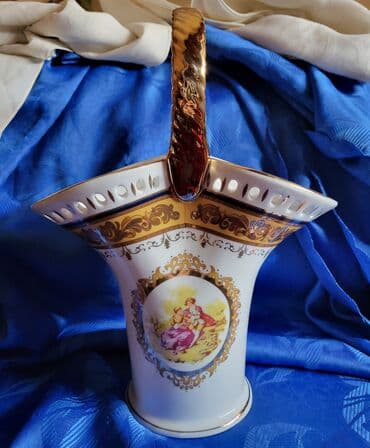 pepco korpa za voce: Vaza,korpa nova vintaz Lordshade porcelan. Perfektan profesionalni — 1