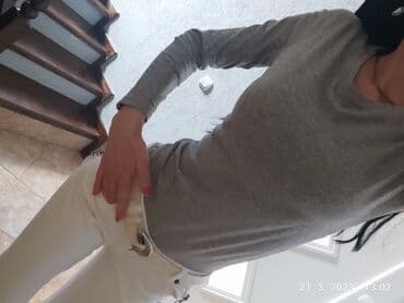 Majice dugačkih rukava: Basic bluza siva s — 4
