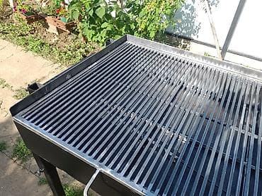 ikea posteljina sa srcima: Veliki profesionalni roštilj/žar na ćumur sa radnom zonom - — 2