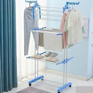 Višenamenski sklopivi stalak za sušenje veša na točkićima -