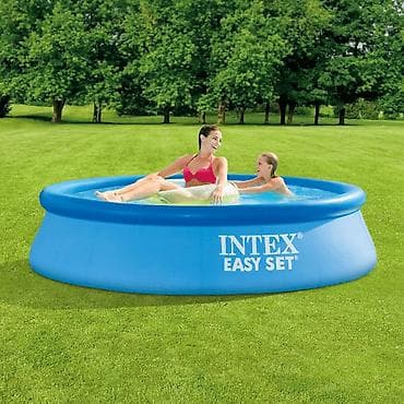 bazen varvarin: Intex bazen Easy Set 244×61 cm – plavi Okrugli, samostojeći bazen sa — 2